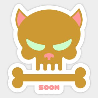 Animal Skull Soon Cat Skull Cats Are Jerks Plotting Revenge Sticker